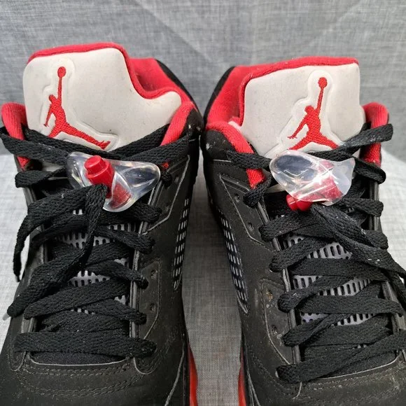 ! Nike Jordan 5 Retro Low Alternate 90 2016 819171-001 Black Red Size 10.5 - Picture 4 of 14